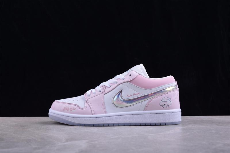 Air Jordan 1 Low SE "Pink/Glitter Swoosh" фото № 4