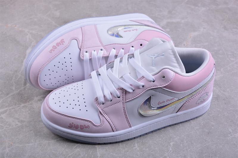 Air Jordan 1 Low SE "Pink/Glitter Swoosh" фото № 2