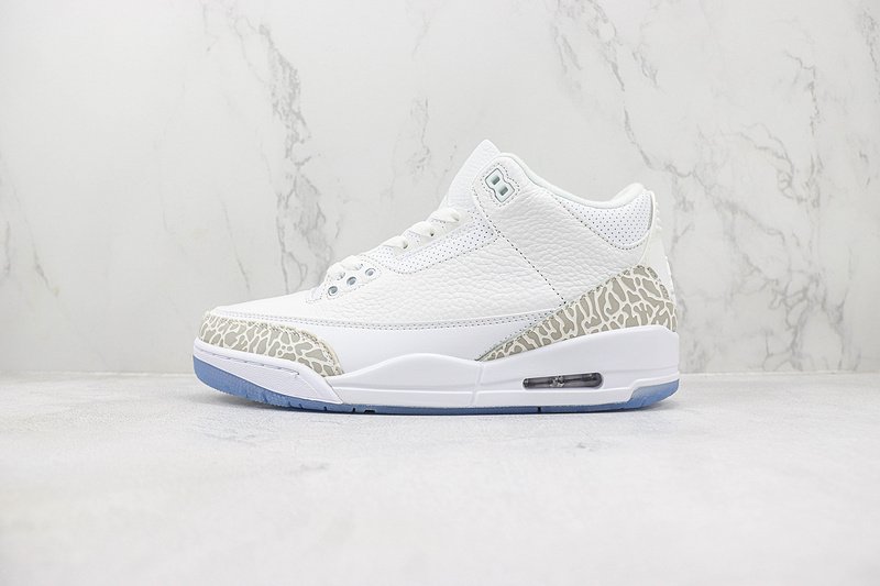 Air Jordan 3 "Triple White/Light Blue" фото № 2