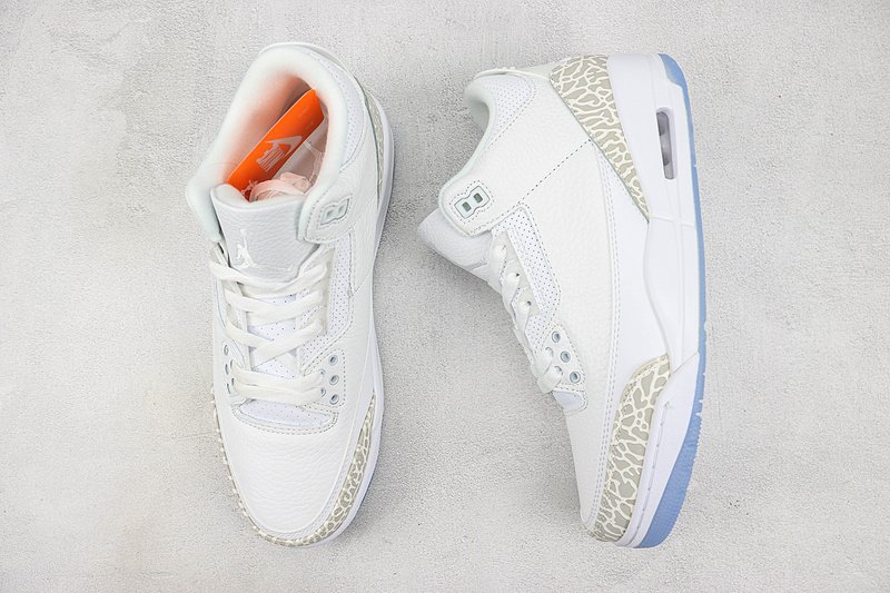 Air Jordan 3 "Triple White/Light Blue" фото № 7