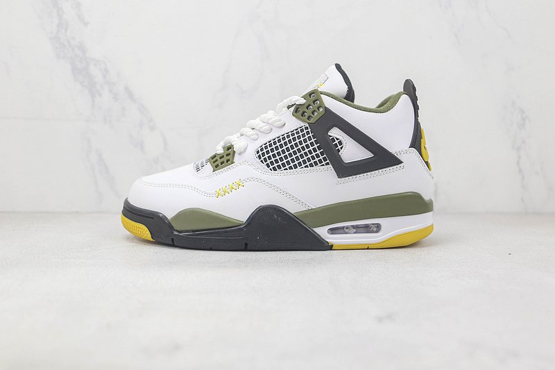 Air Jordan 4 Retro "Yellow/Green/White/Black" фото № 2
