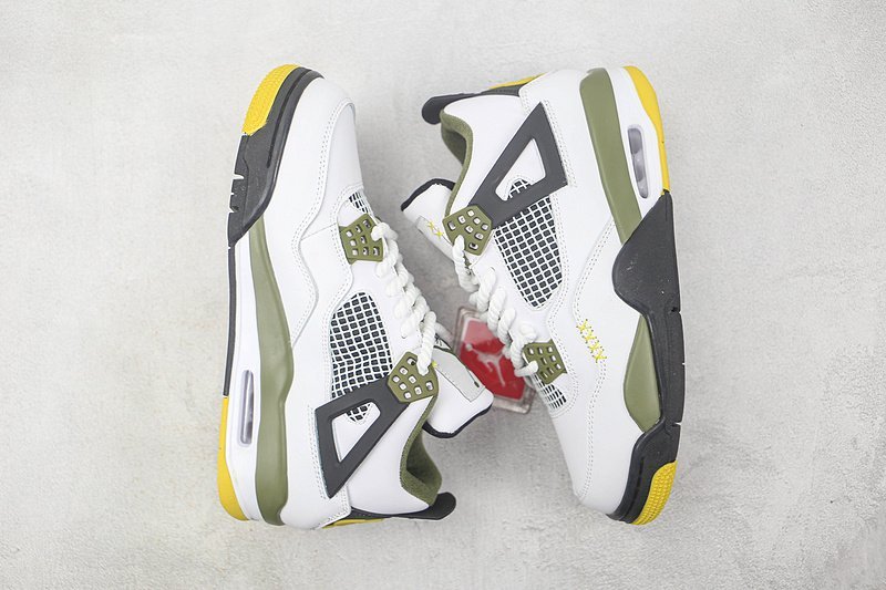 Air Jordan 4 Retro "Yellow/Green/White/Black" фото № 6