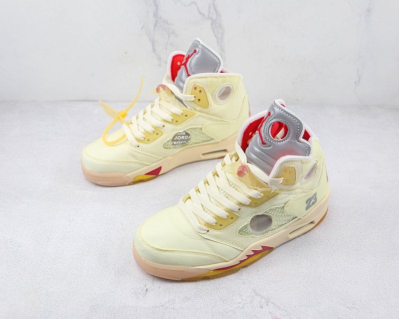 Off-White x Air Jordan 5 Retro SP “Sail" фото № 5