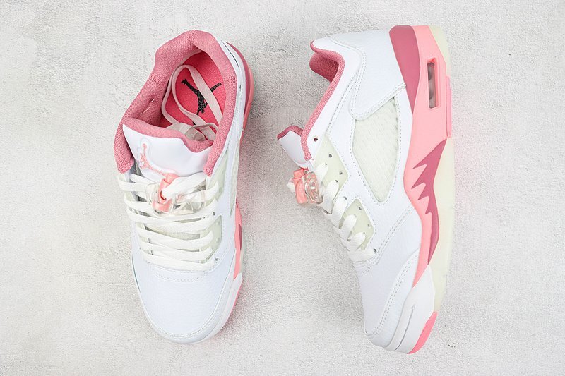 Air Jordan 5 Low "White/Coral Chalk/Cherry" фото № 6