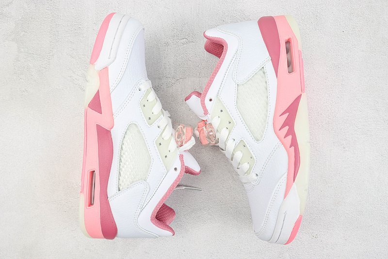 Air Jordan 5 Low "White/Coral Chalk/Cherry" фото № 7