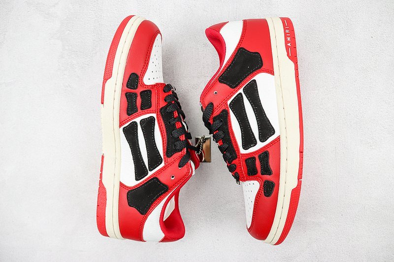 Amiri Skel Top Low "White/Red/Black" фото № 7