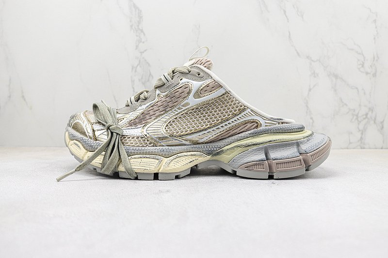Balenciaga 3XL Mule "Milk/Silver/Old" фото № 2