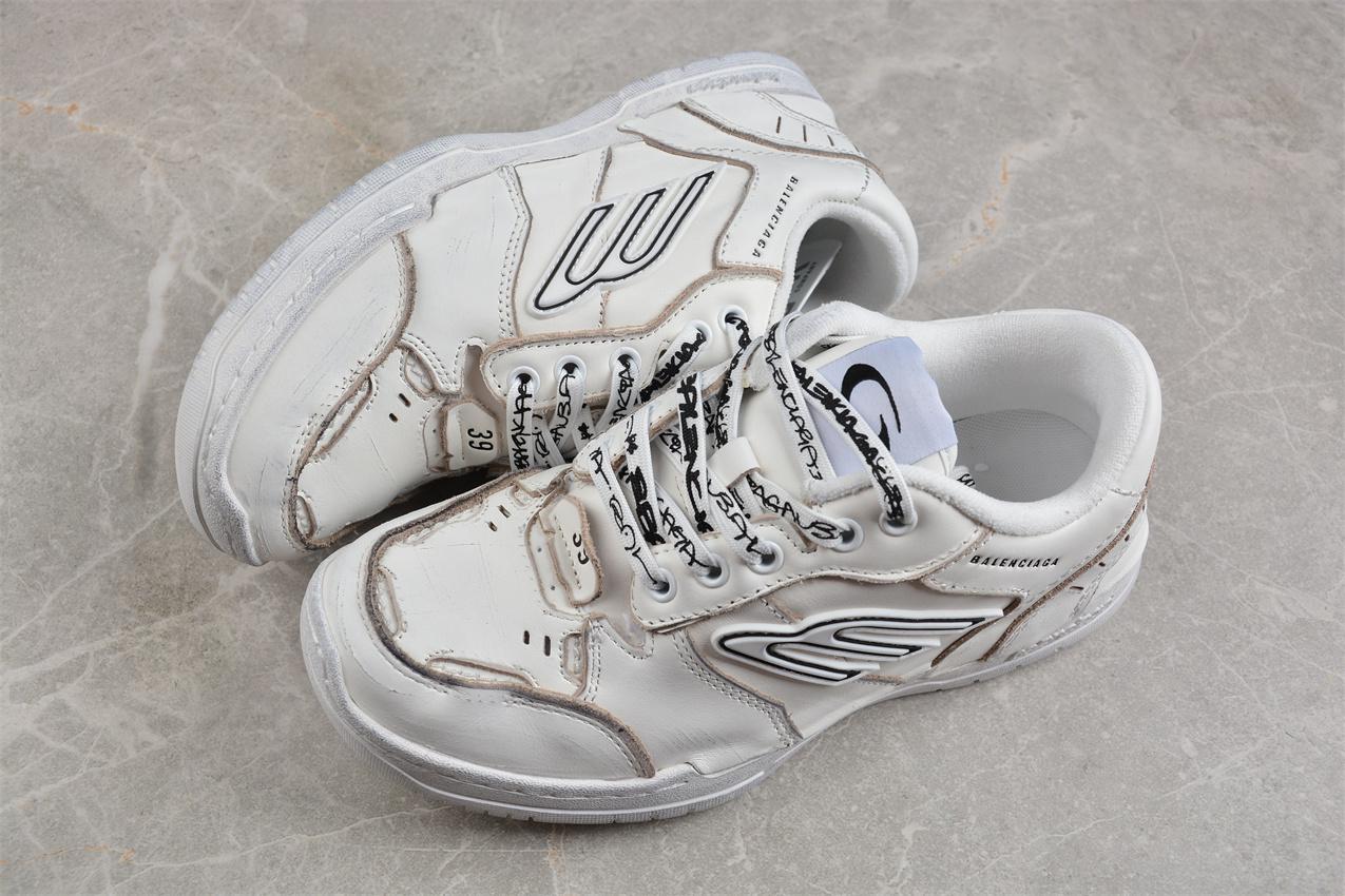 Balenciaga Hamptons Worn Out "White/Black/Brown" фото № 6