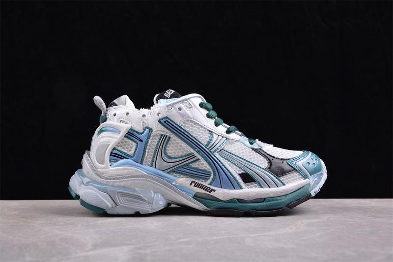 Balenciaga Runner "White/Silver/Green/Blue/Black" фото № 2