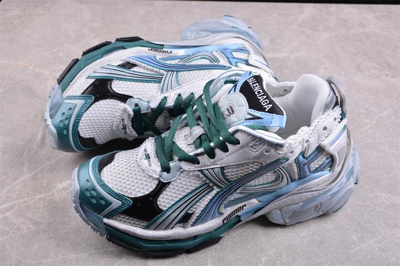 Balenciaga Runner "White/Silver/Green/Blue/Black" фото № 6