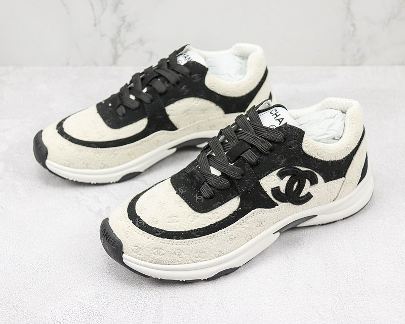 Chanel Low Top Trainer CC "White/Black" фото № 5