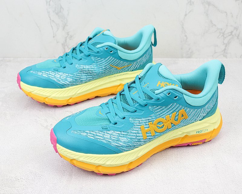 Hoka One One Mafate Speed 4 Low "Sea Blue/Sand Yellow" фото № 5