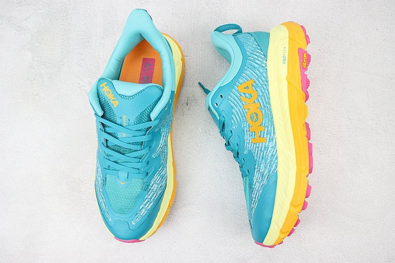 Hoka One One Mafate Speed 4 Low "Sea Blue/Sand Yellow" фото № 6