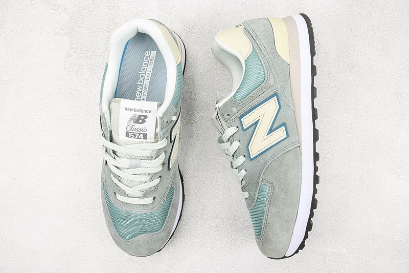 New Balance 574 "Grey/Haze Blue/Cream" фото № 6
