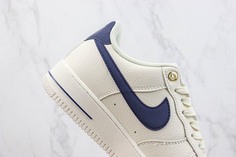 Nike Air Force 1 Low "NAI-KE Cream/Dark Blue" фото № 3