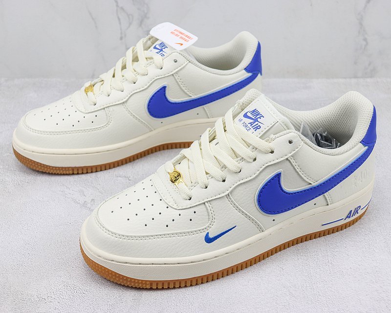 Nike Air Force 1 Low 40th Anniversary "Off White/Sapphire Blue" фото № 5