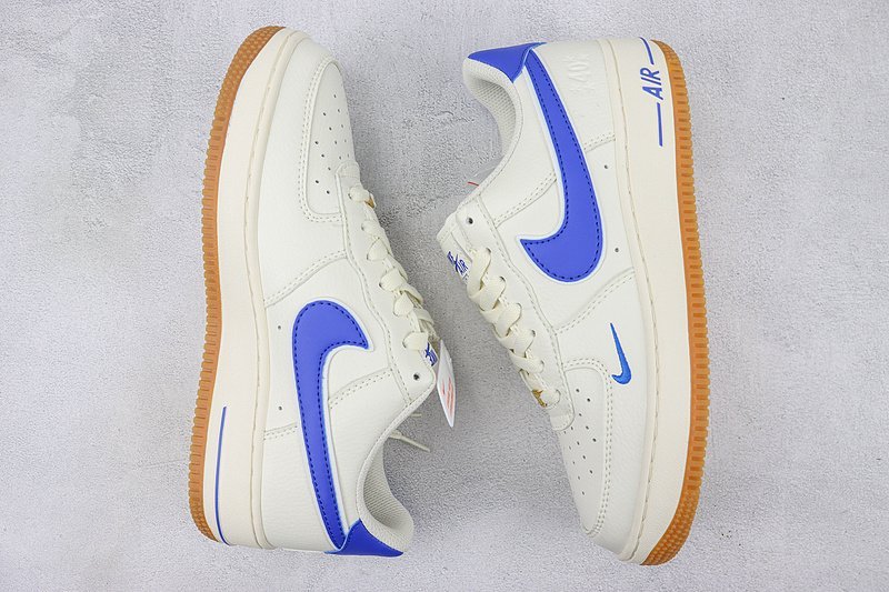 Nike Air Force 1 Low 40th Anniversary "Off White/Sapphire Blue" фото № 6