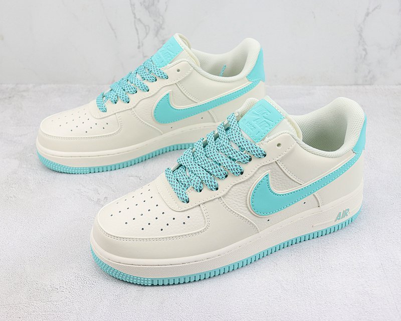Nike Air Force 1 Low "Off White/Cyan Blue" фото № 5