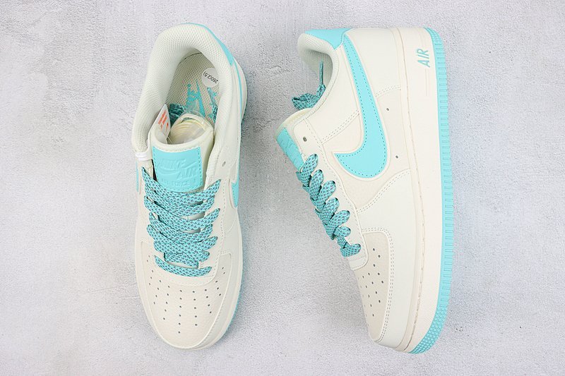 Nike Air Force 1 Low "Off White/Cyan Blue" фото № 6