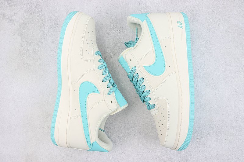 Nike Air Force 1 Low "Off White/Cyan Blue" фото № 7