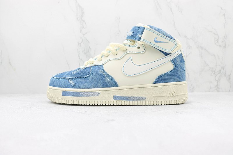 Nike Air Force 1 Mid "Denim Hole Silk" фото № 2