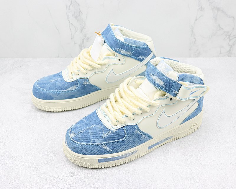 Nike Air Force 1 Mid "Denim Hole Silk" фото № 5