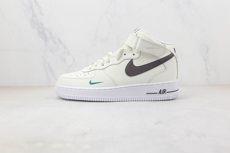 Nike Air Force 1 Mid "Wheat White/Dark Grey/Green" фото № 2