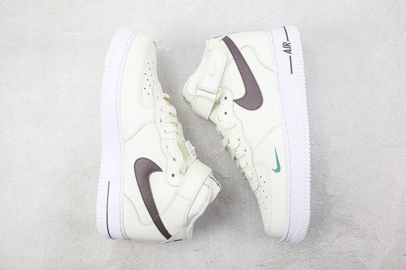 Nike Air Force 1 Mid "Wheat White/Dark Grey/Green" фото № 7