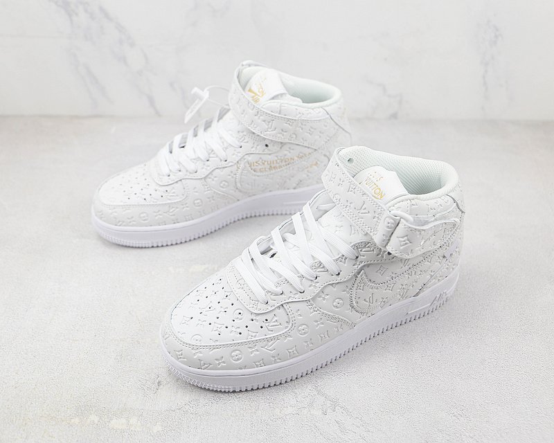 Louis Vuitton x Nike Air Force 1 Mid "White Monogram" фото № 5