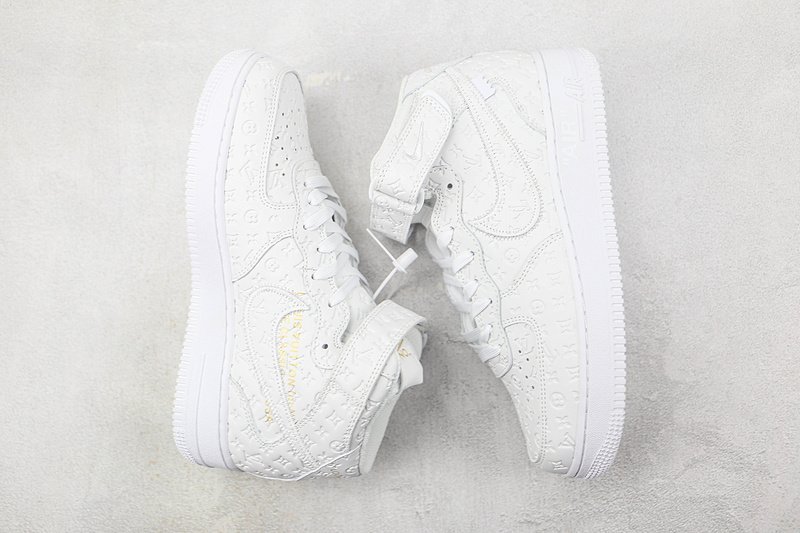 Louis Vuitton x Nike Air Force 1 Mid "White Monogram" фото № 7