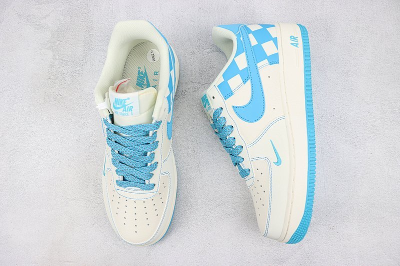 Nike Air Force 1 Low "Blue Checkers/Ivory" фото № 6