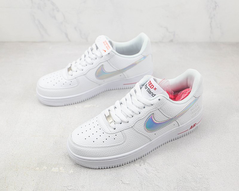 TED x Portland x Nike Air Force 1 07 Low "White Multi-Color Swoosh" фото № 5