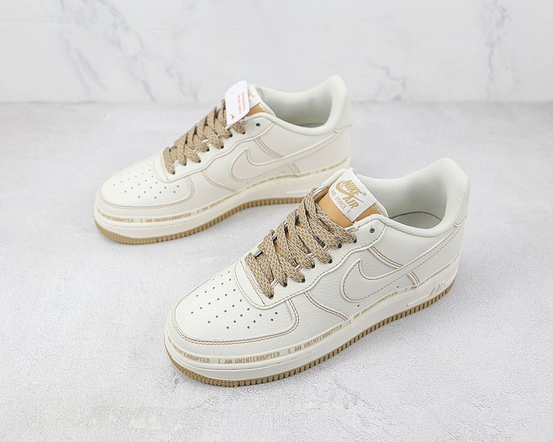 Uninterrupted x Nike Air Force 1 "MORE THAN/Khaki Signature Graffiti" фото № 5