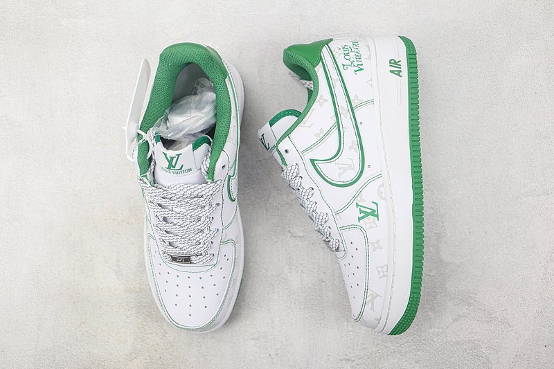 Louis Vuitton x Nike Air Force 1 Low "Green/White/Grey" фото № 7