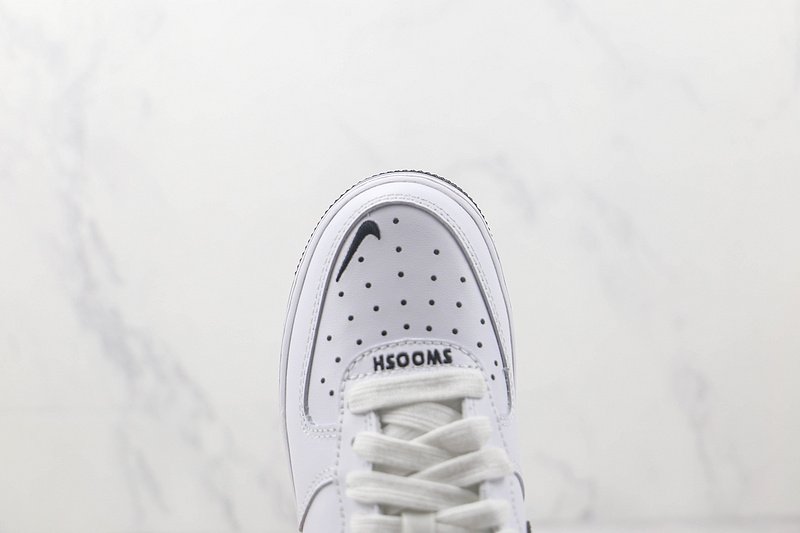 Nike Air Force 1 Low "White/Black/Mini Swoosh" фото № 4