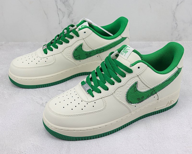 Louis Vuitton x Nike Air Force 1 Low "Cream White/Dark Green" фото № 5