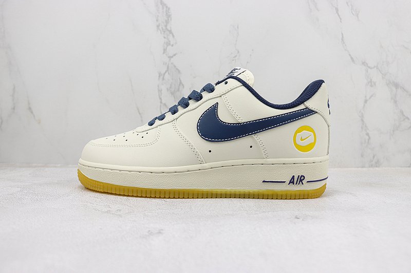 Nike Air Force 1 Low "Milky White/Navy/Yellow" фото № 2