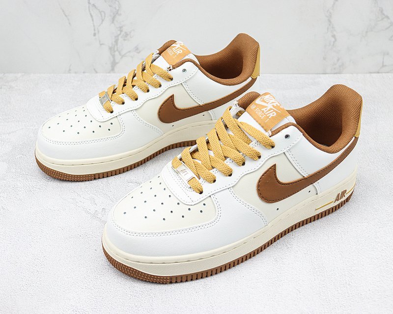 Nike Air Force 1 Low "White/Brown/Sand Brown/Orange" фото № 5