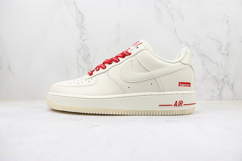 Supreme x Nike Air Force 1 Low "Beige/Red" фото № 2