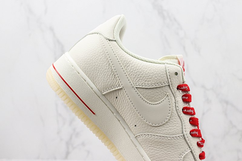 Supreme x Nike Air Force 1 Low "Beige/Red" фото № 3