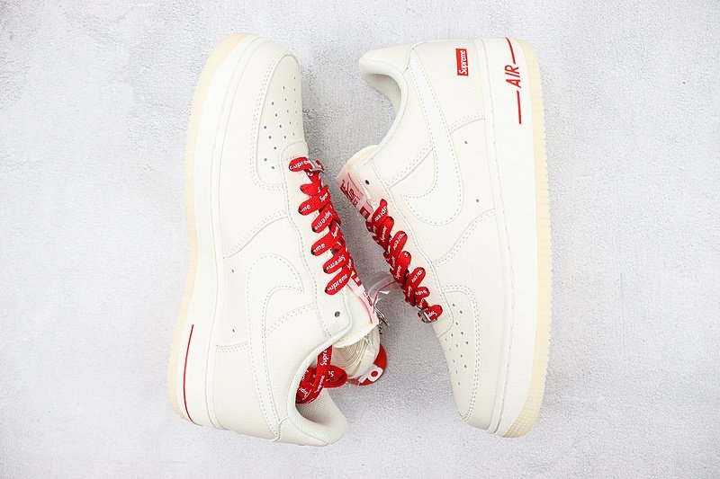 Supreme x Nike Air Force 1 Low "Beige/Red" фото № 6