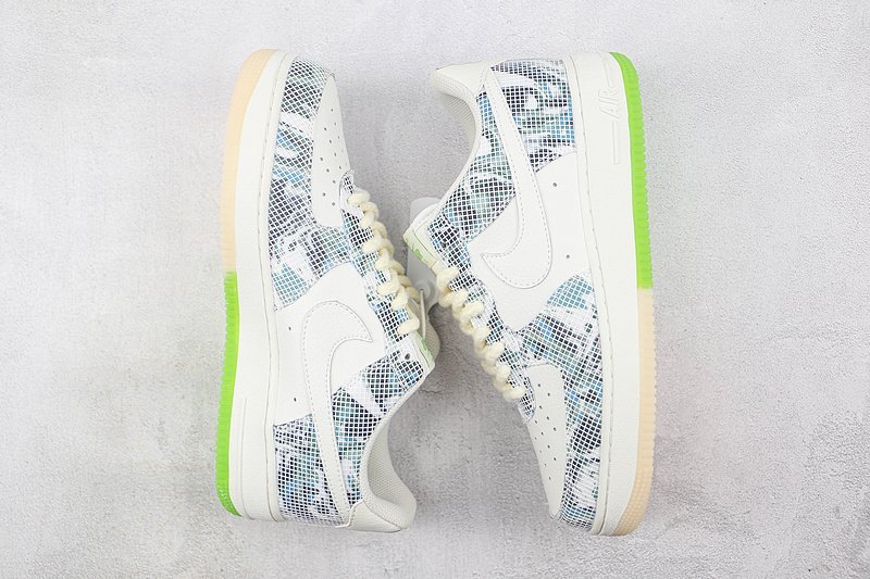 Nike Air Force 1 Low "White/Blue/Green" фото № 7