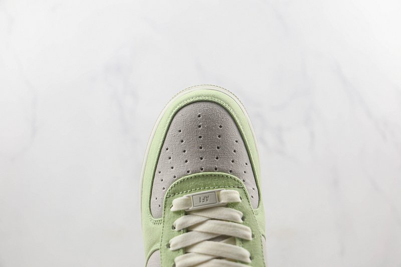 Nike Air Force 1 Low "QS Light Green/Gray/Orange" фото № 4