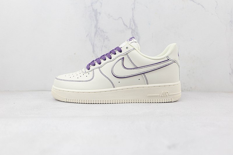 Nike Air Force 1 Low "White/Dark Purple" фото № 2