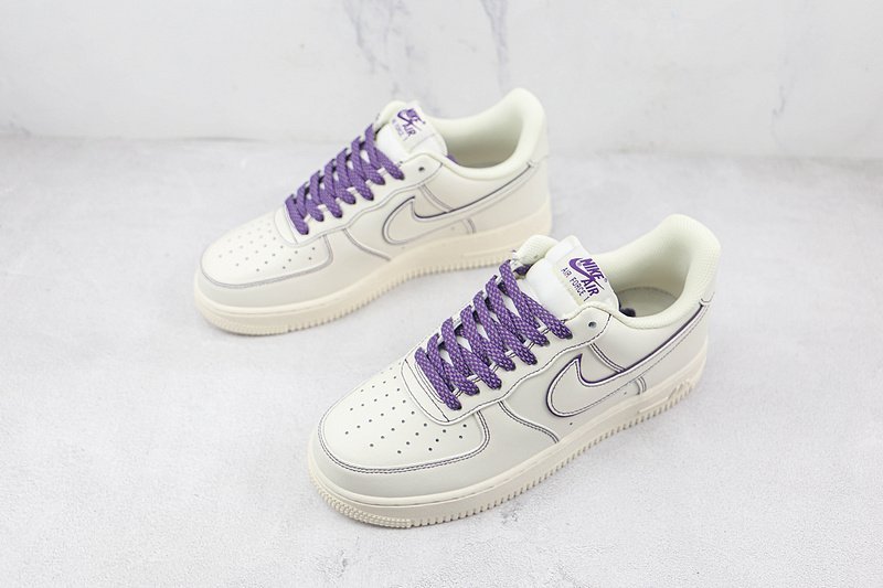 Nike Air Force 1 Low "White/Dark Purple" фото № 5