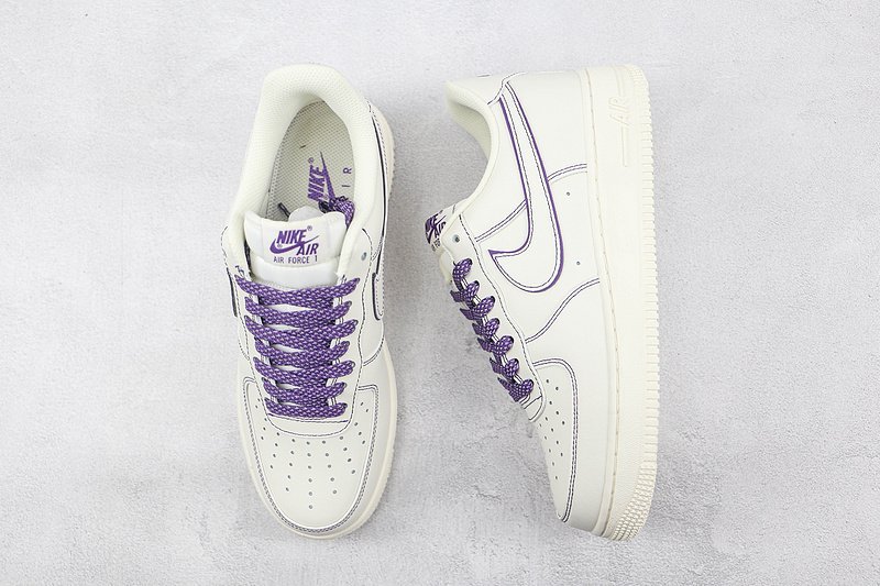 Nike Air Force 1 Low "White/Dark Purple" фото № 6