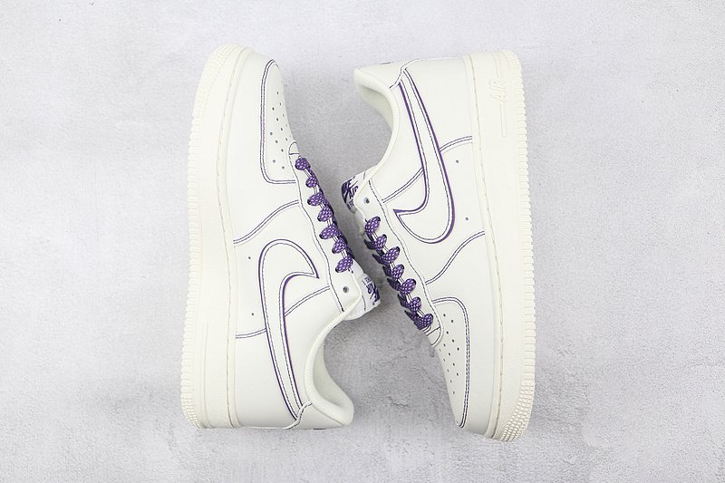 Nike Air Force 1 Low "White/Dark Purple" фото № 7