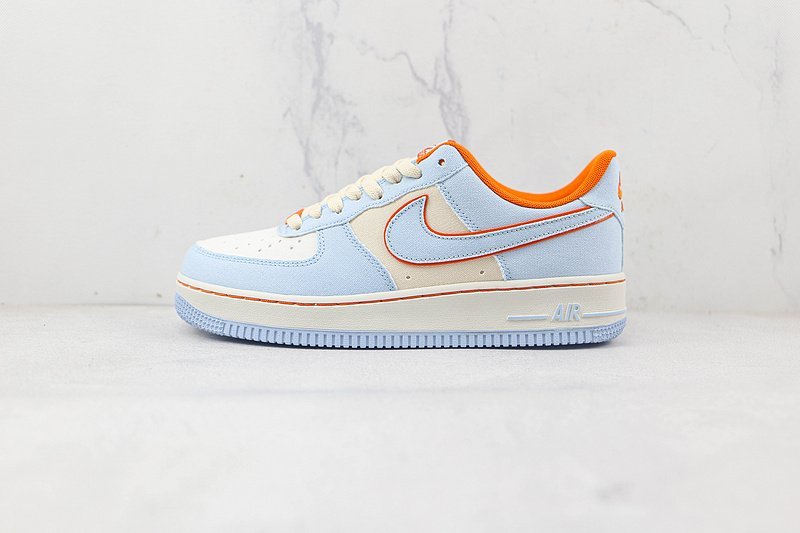 Nike Air Force 1 Low "Orange/Light Blue/White" фото № 2