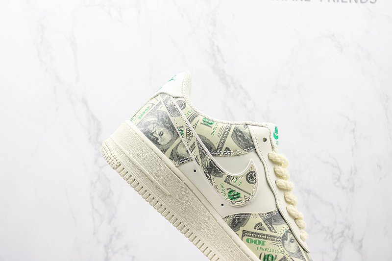 Nike Air Force 1 Low "Rich Grey/White/Green" фото № 3