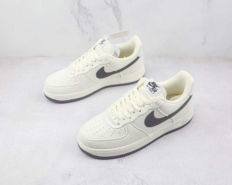 Nike Air Force 1 Low "Linen White/Dark Grey" фото № 5